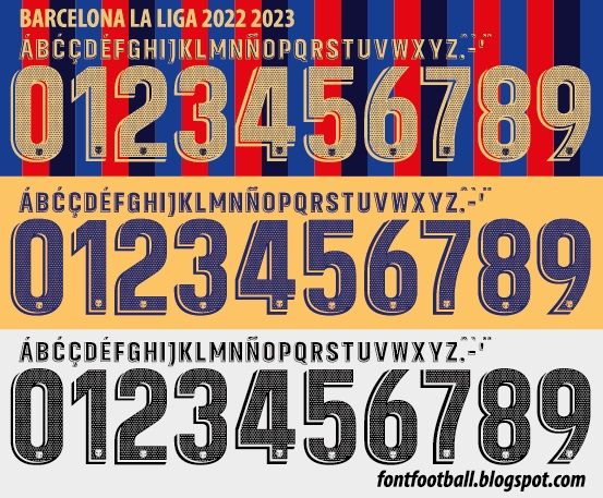 Font Vector Barcelona La Liga 2022 2023 kit_0