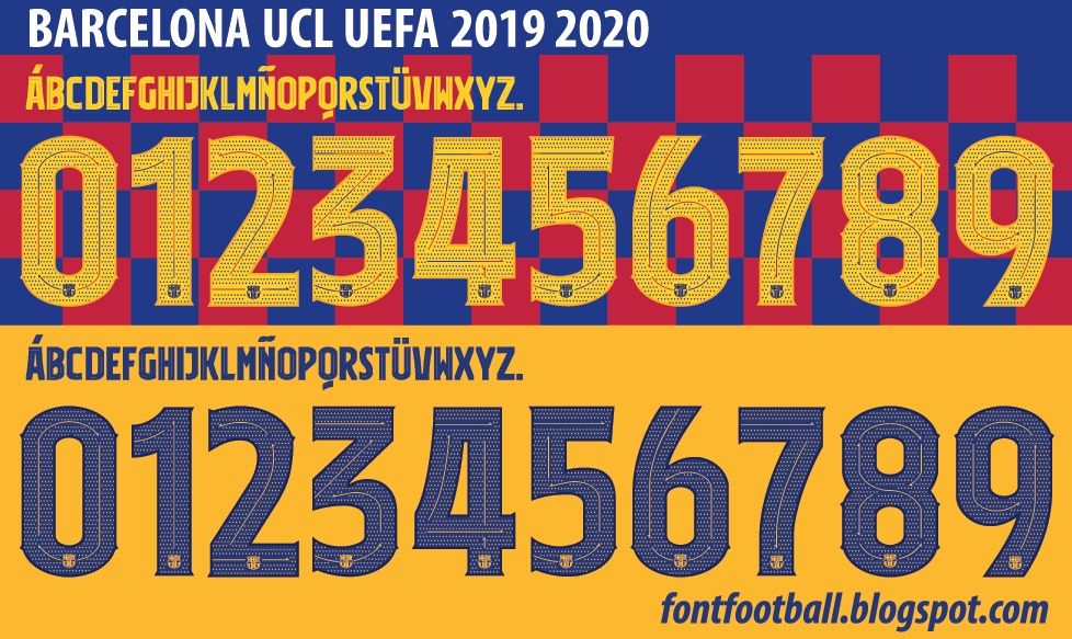 Font Vector Barcelona UCL 2019 2020 kit_0