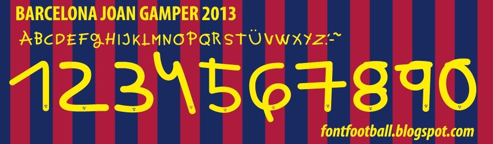 Font Vector Barcelona vs Santos (Joan Gamper) 2013 kit_0