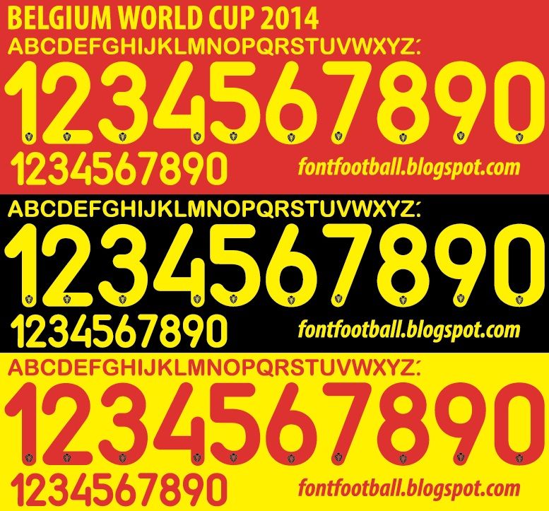 Font Vector Belgium World Cup 2014 Kit_0