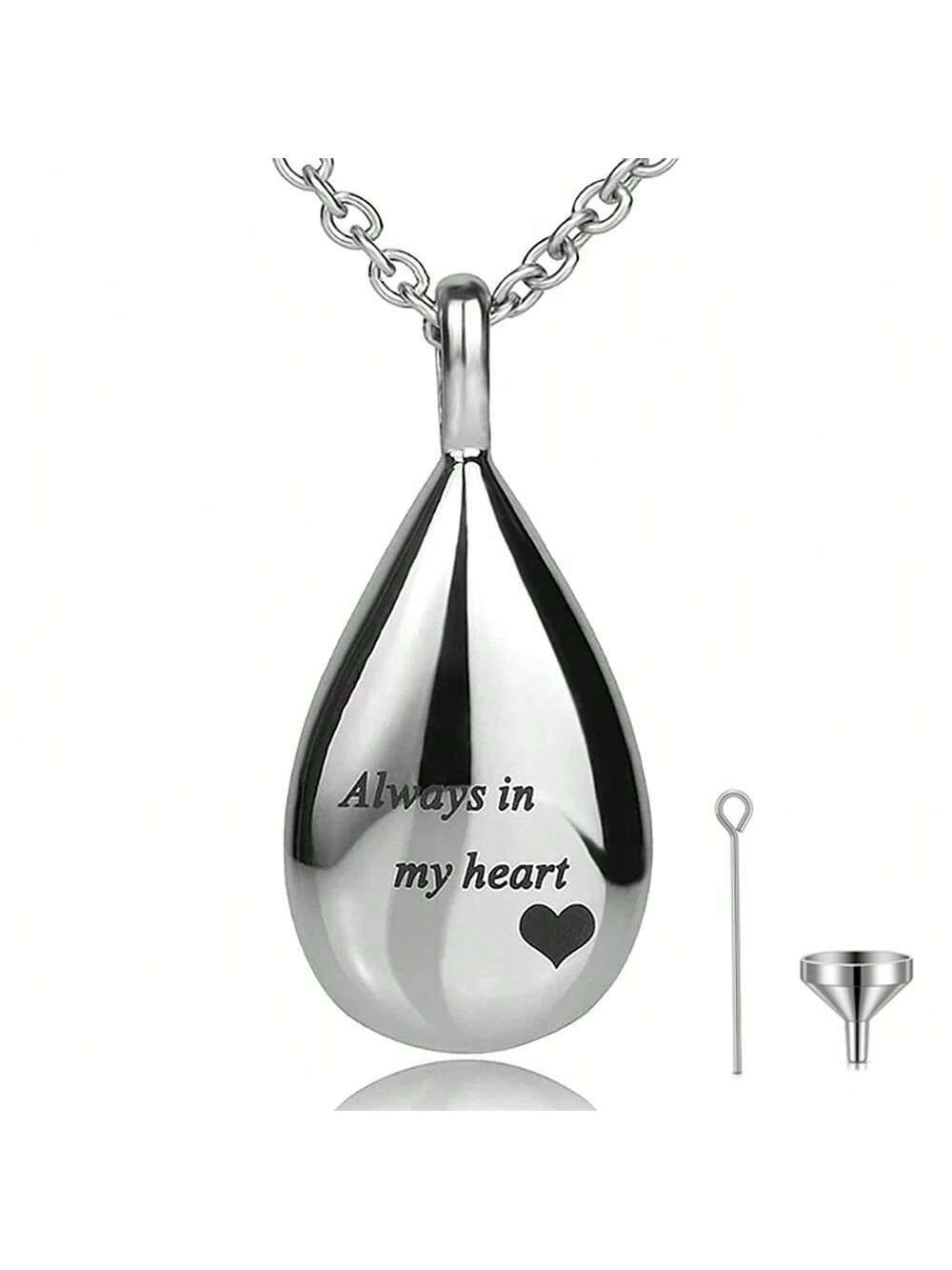 Teardrop Cremation Necklace For Ashes  _0