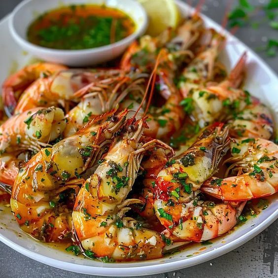 Gambas flambées a la liqueur de votre choix_0