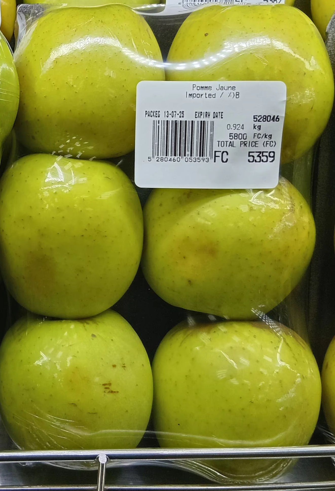 Pomme Jaune Importe 0.924gr_0