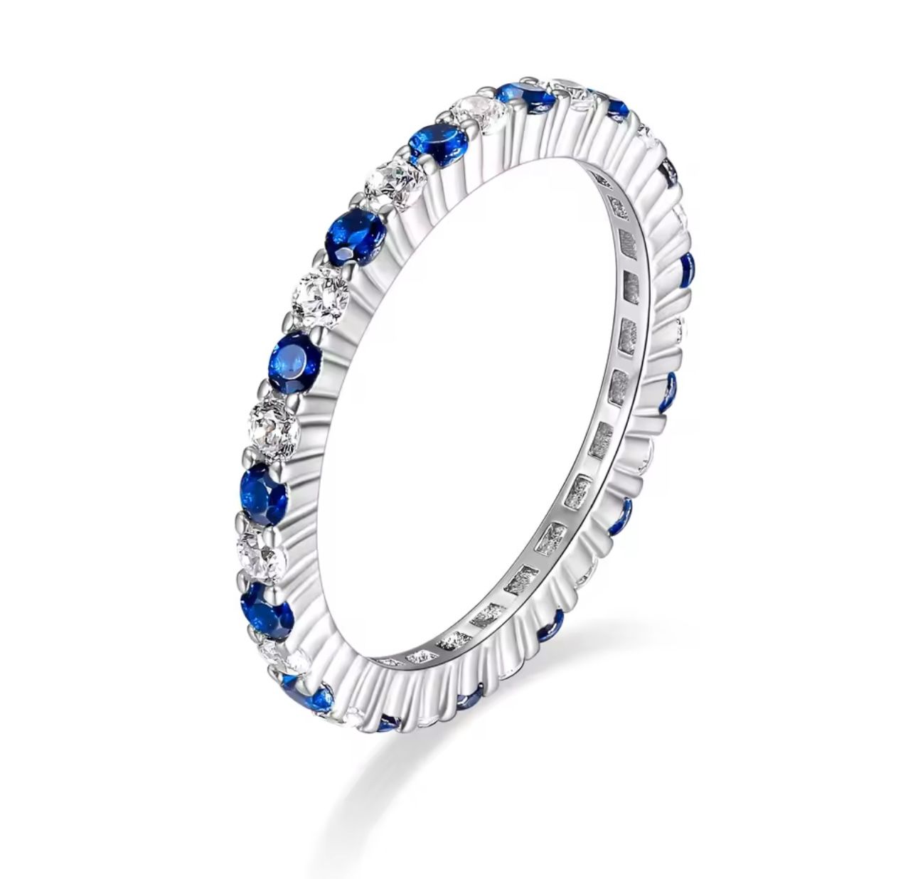 Silver blue ring _0