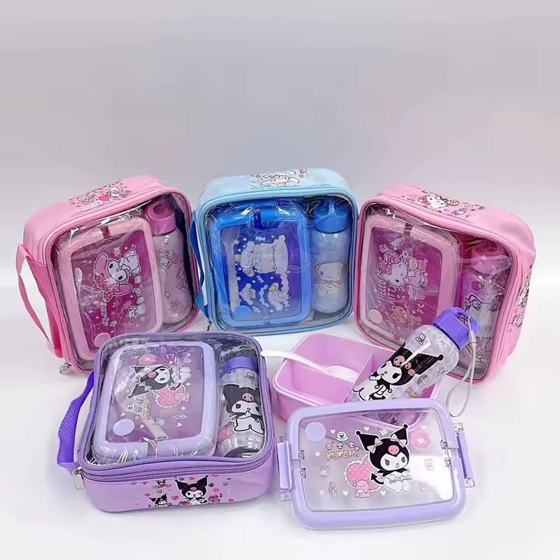 Kit de lonchera + botellón y cucharas (sanrio)_0