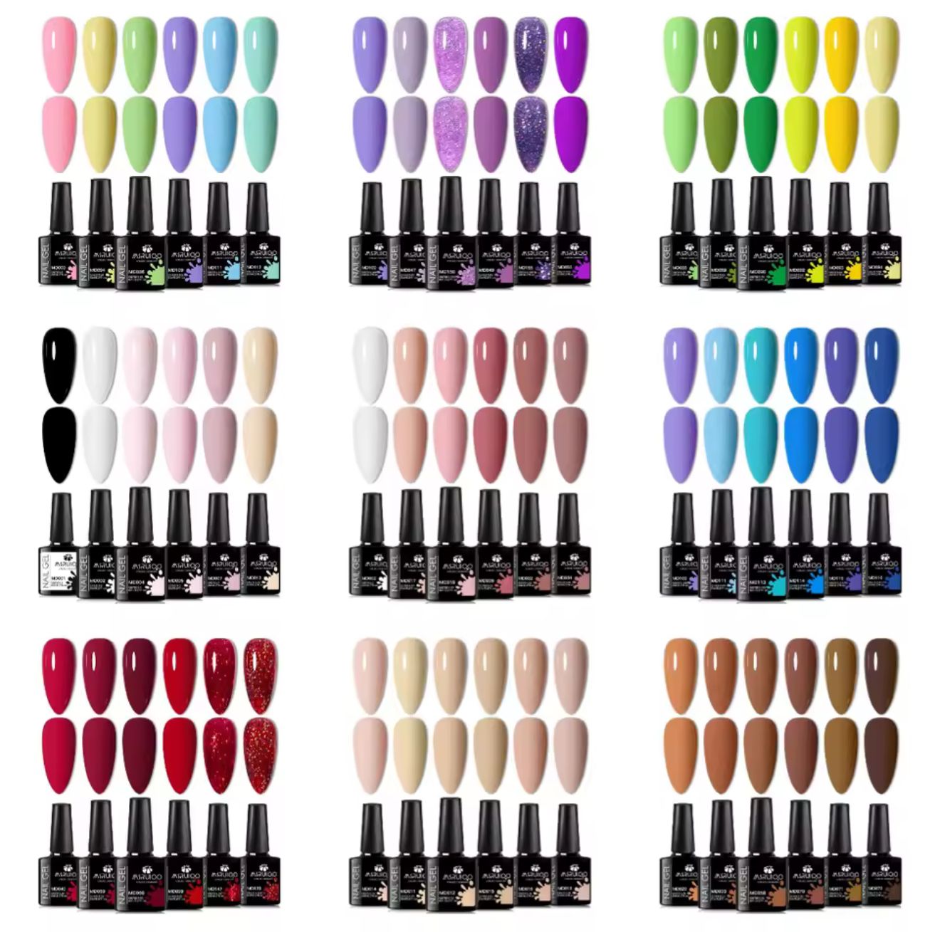 Set de 12 esmalte en gel semi permanente _0