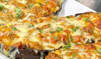 R Veg-Aubergines farcis au paneer, Sauce a L'indienne, Pates
Dessert_0