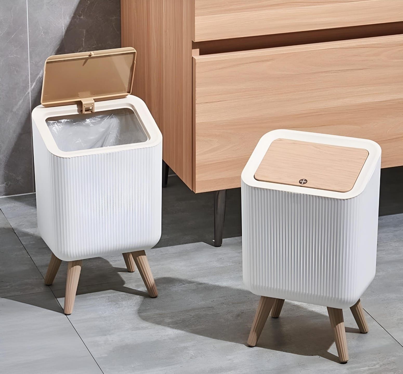 Modern Rectangular Trash Bin_0