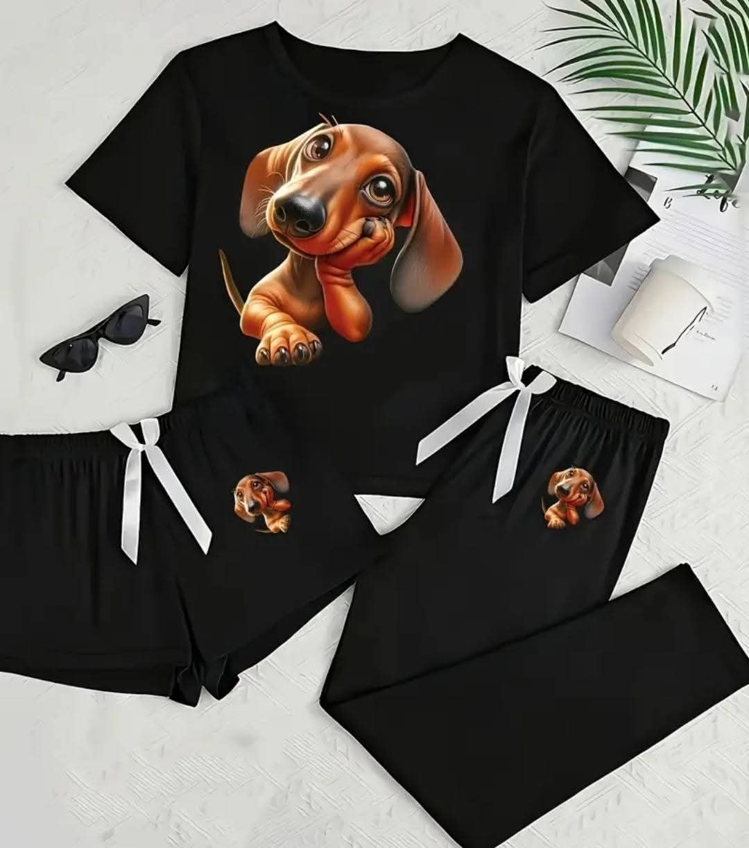 Ladies 3 Piece Pajama Sets_7