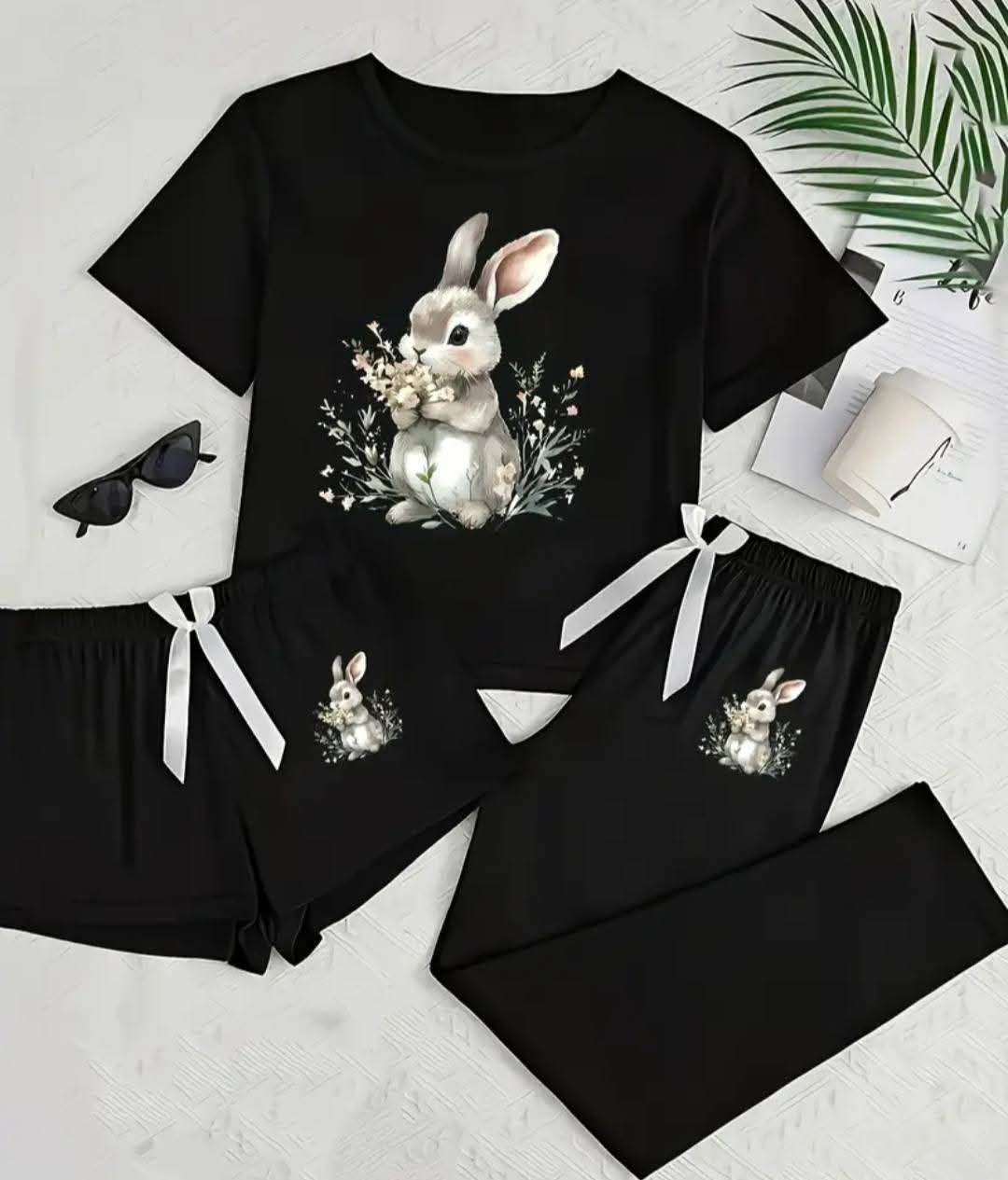 Ladies 3 Piece Pajama Sets_8