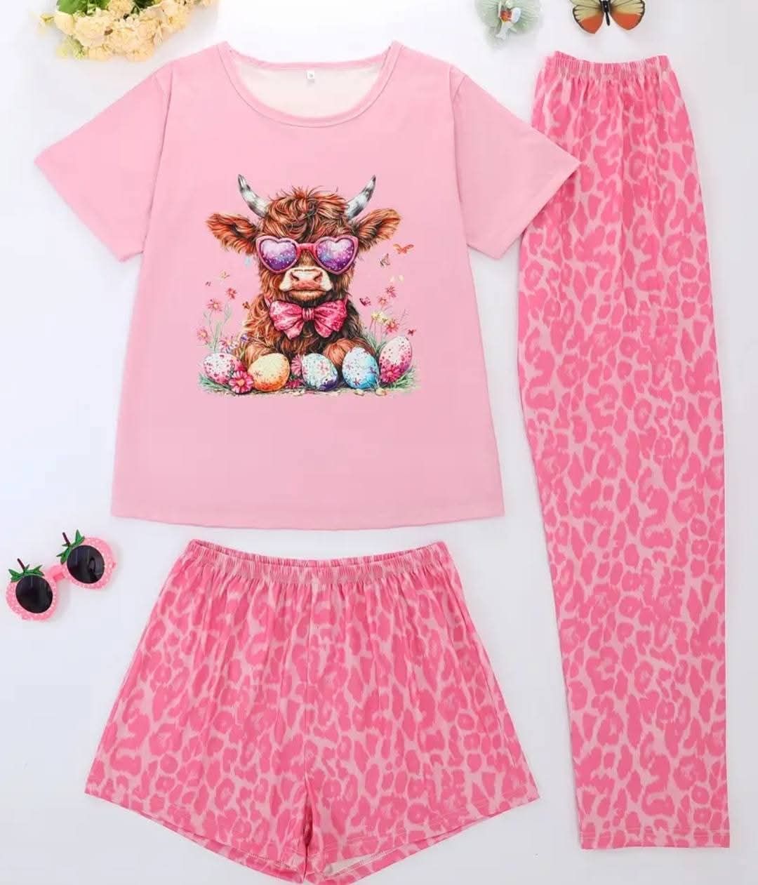 Ladies 3 Piece Pajama Sets_9