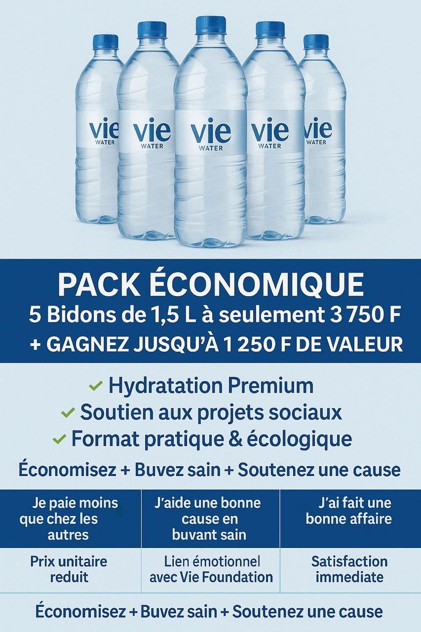 VIE Water! Eau de Vie Naturelle à Faible Minéralisation. 1500 Ml (Subventionnée par VIE Foundation)_1