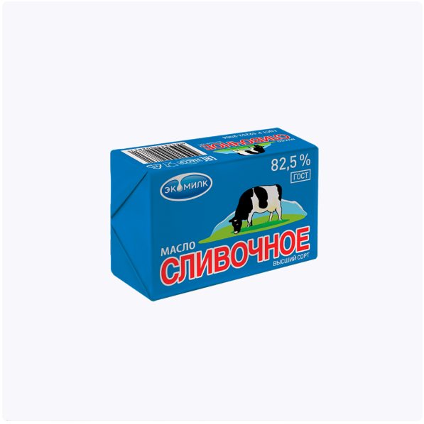 Масло Сливочное Экомилк  82,5% 180г_0