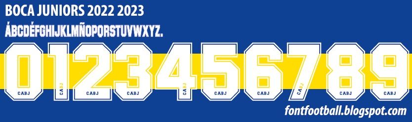Font Vector Boca Juniors 2022 2023 kit_0