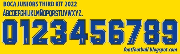 Font Vector Boca Juniors Third 2022 kit_0