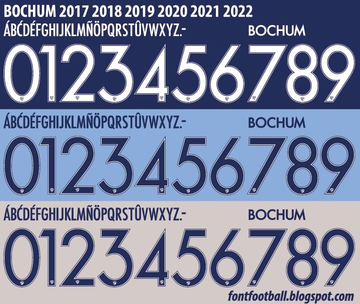 Font Vector Bochum 2017 2018 2019 2020 2021 2022 kit_0