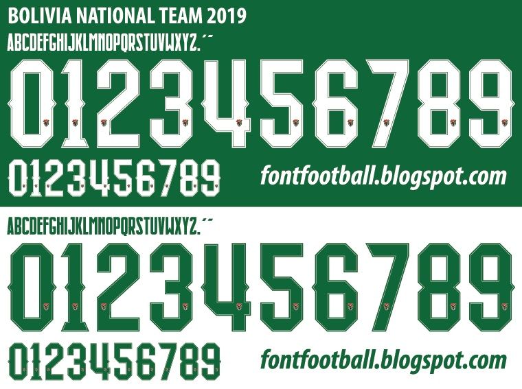 Font Vector Bolivia National Team 2019 kit_0