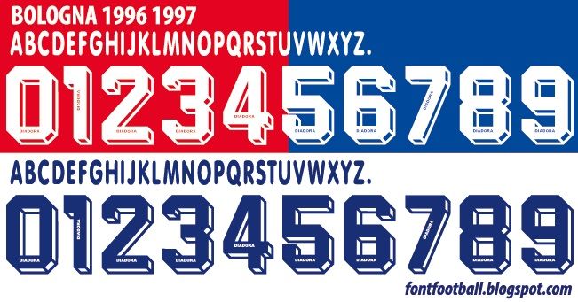 Font Vector Bologna FC 1996 1997 kit_0