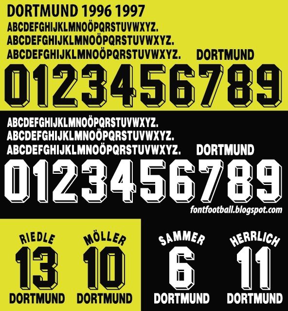 Font Vector Dortmund 1996 1997 kit_0