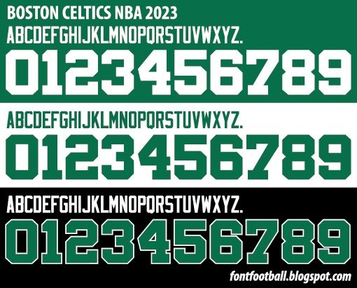 Font Vector Boston Celtics NBA 2023 kit_0