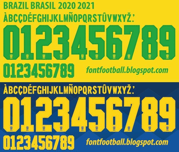 Font Vector Brazil Brasil 2020 2021 kit_0