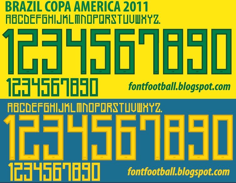 Font Vector Brazil Brasil Copa America 2011 kit_0