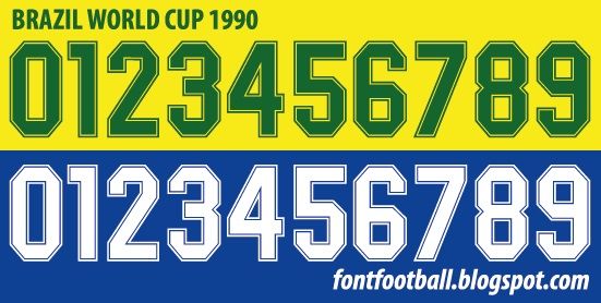 Font Vector Brazil Brasil World Cup 1990 kit_0