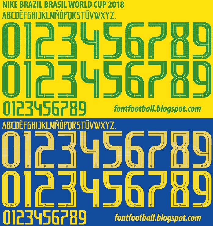Font Vector Brazil World Cup 2018 kit_0