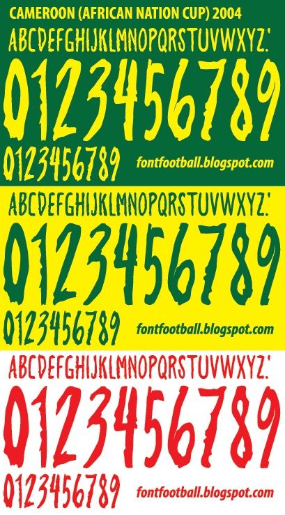 Font Vector Cameroon African Nation Cup 2004 kit_0