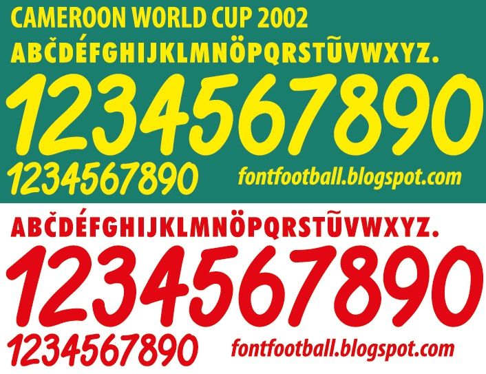 Font Vector Cameroon World Cup 2002 kit_0