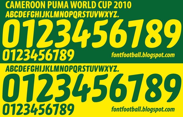 Font Vector Cameroon World Cup 2010 kit_0