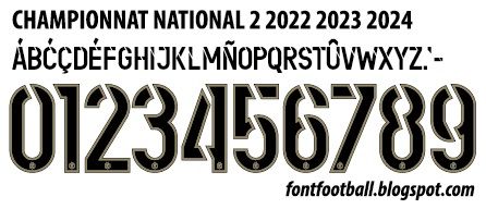 Font Vector Championnat National 2 (Championnat de France Amateur) 2022 2023 2024 Shirt_0