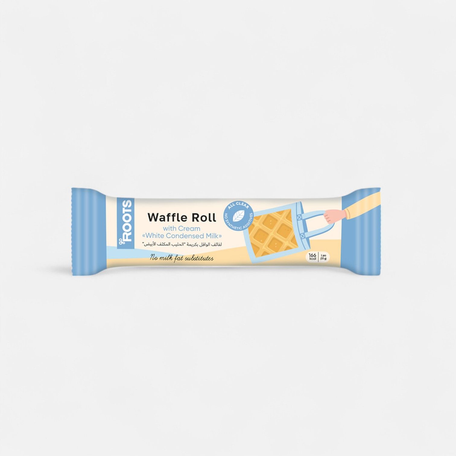 Roots Waffle Roll with Cream "White Condensed Milk" 35g_0