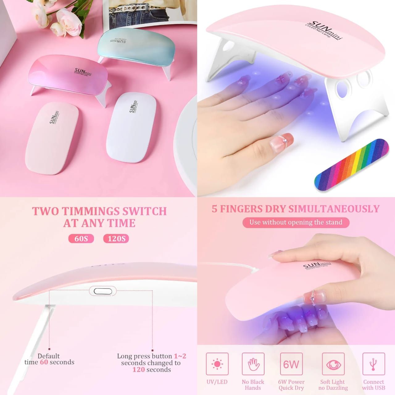 SUN mini UV LED Nail Lamp_0