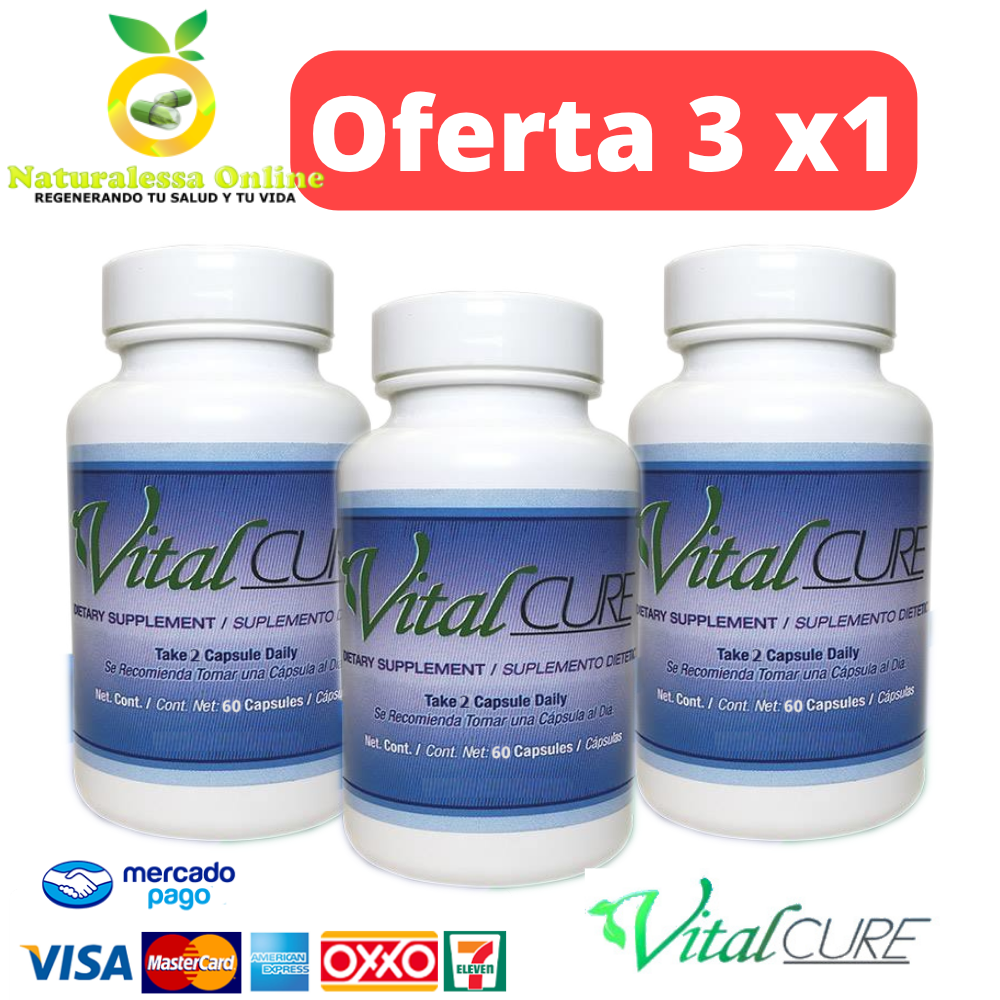 Pack 3x1 Vital Cure 60 Capsulas _0