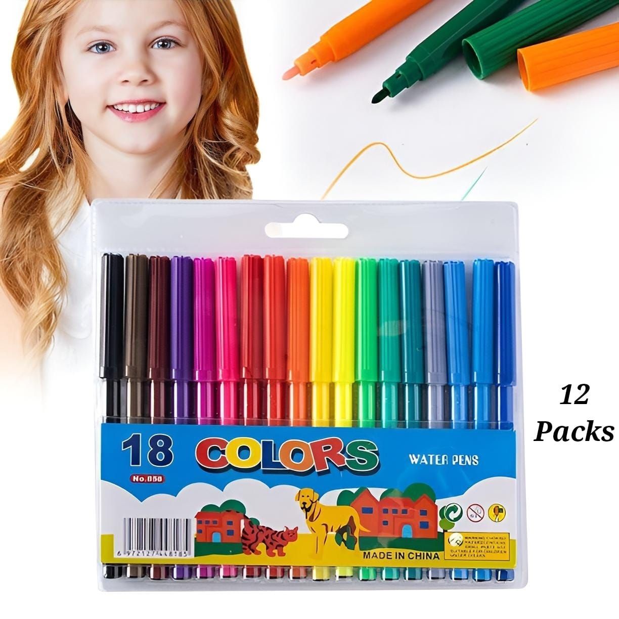 18 Colors Water Pens x 12_0