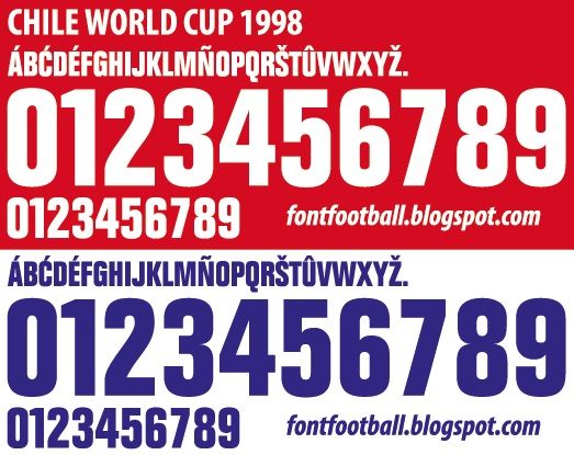 Font Vector Chile World Cup 1998 kit_0