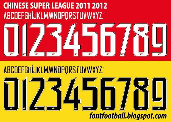 Font Vector Chinese Super League 2011 2012 kit_0
