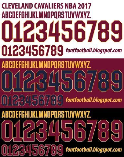 Font Vector Cleveland Cavaliers NBA 2017 kit_0
