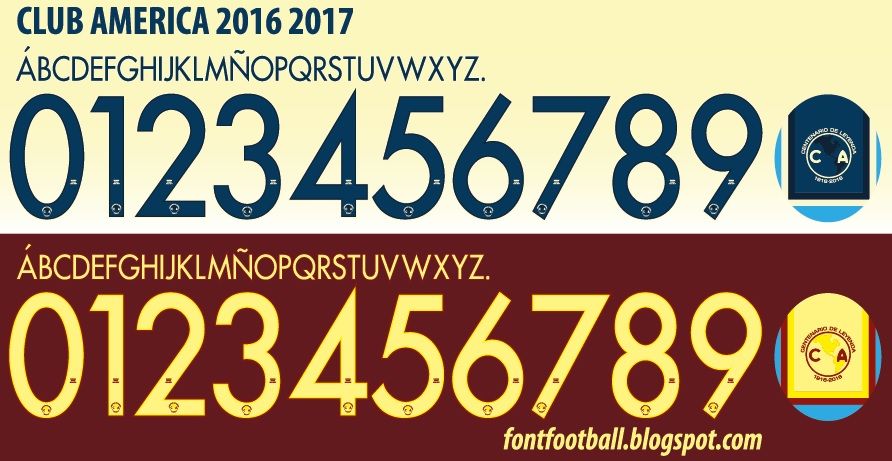 Font Vector Club América 2016 2017 kit_0
