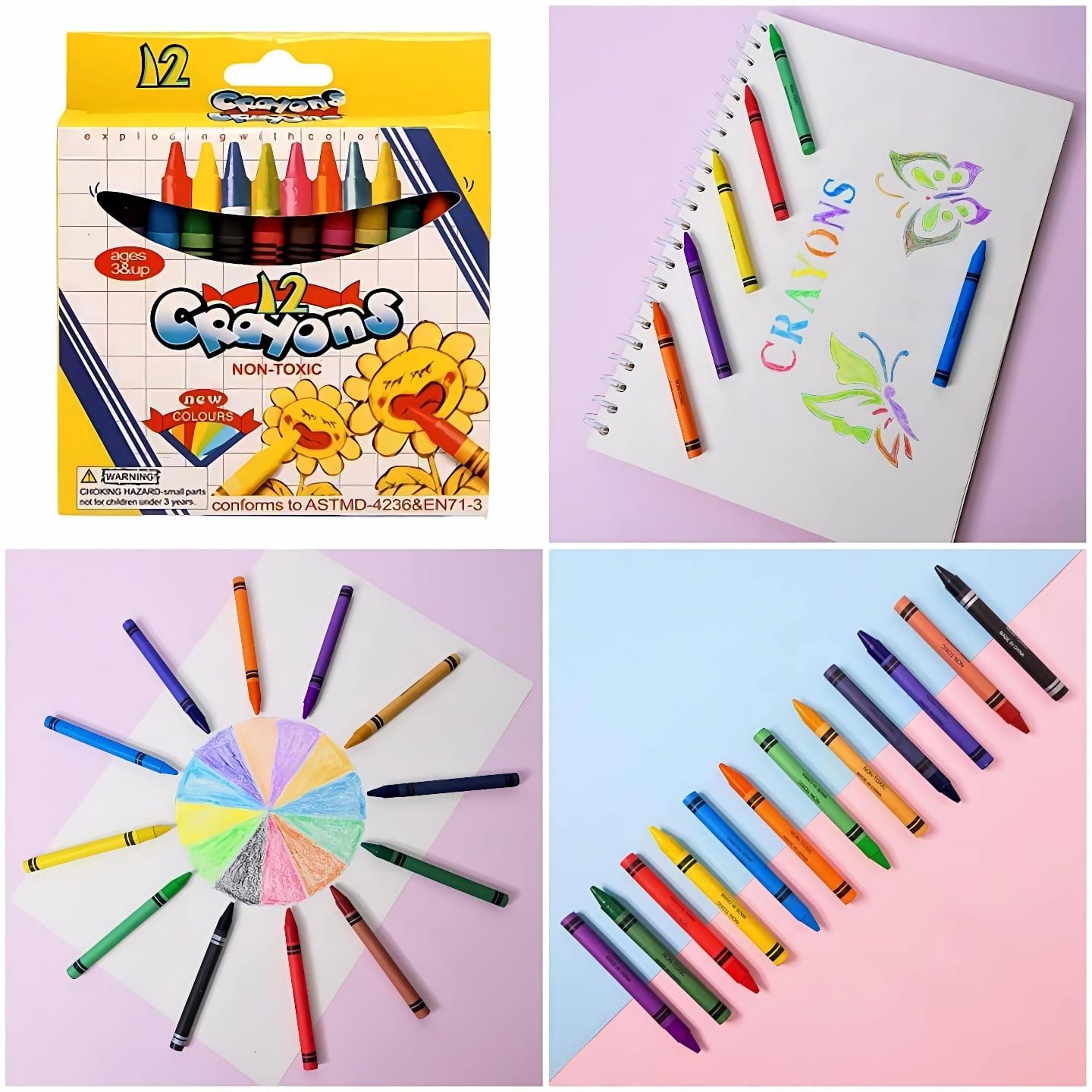 Wax Crayons 12 Color_0