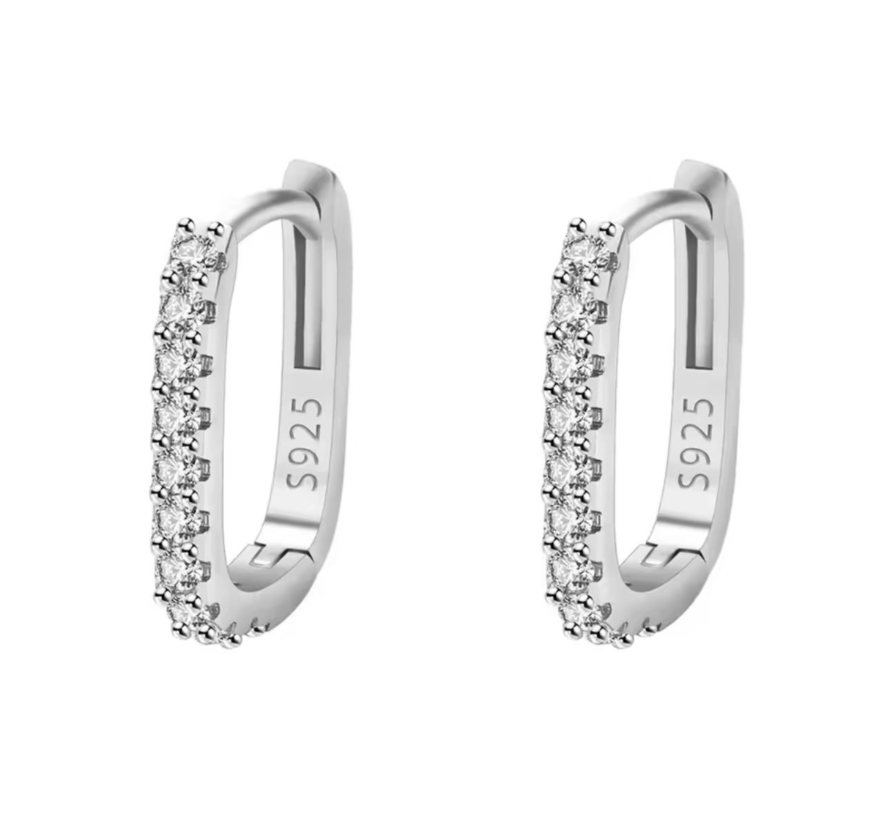 Cubic silver circle hoop _0