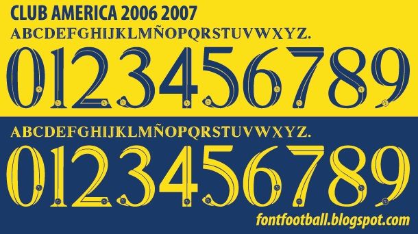 Font Vector Club América 2006 2007 kit_0