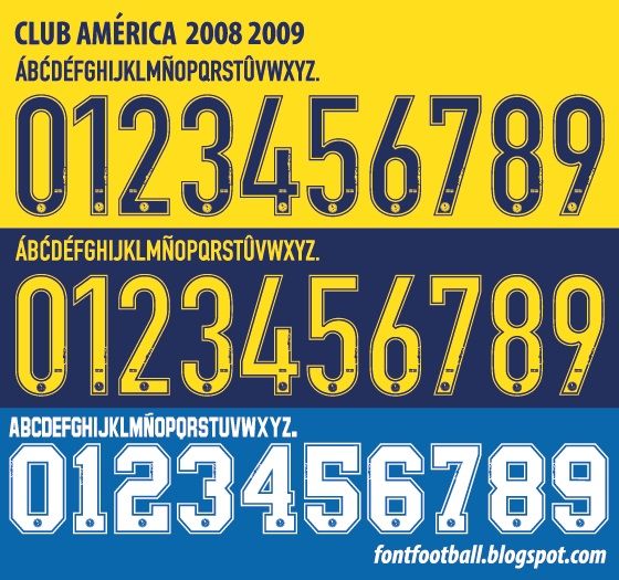 Font Vector Club América 2008 2009 kit_0