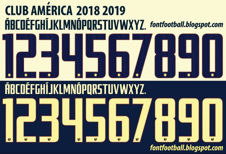 Font Vector Club América 2018 2019 kit_0