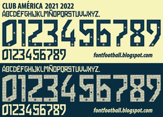 Font Vector Club América 2021 2022 kit_0