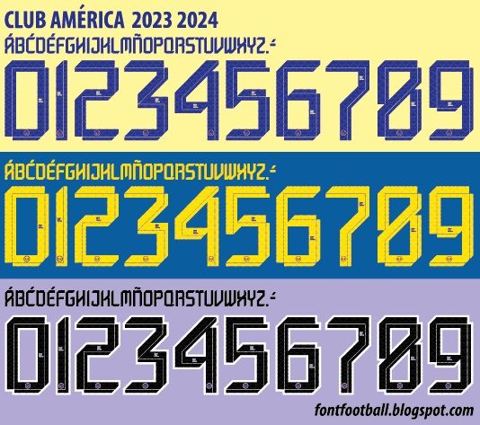 Font Vector Club América 2023 2024 kit_0