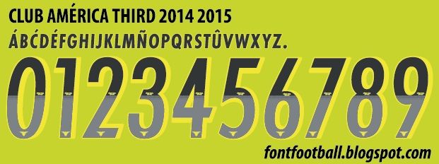 Font Vector Club América Third 2014 2015 kit_0