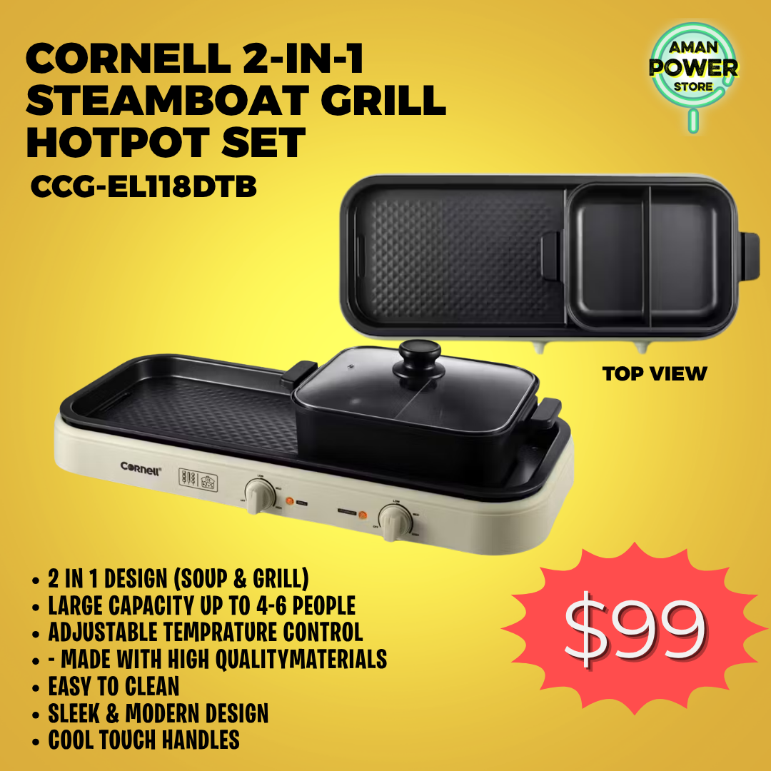 CORNELL 2-IN-1 STEAMBOAT GRILL HOTPOT SET CCG-EL118DTB_0