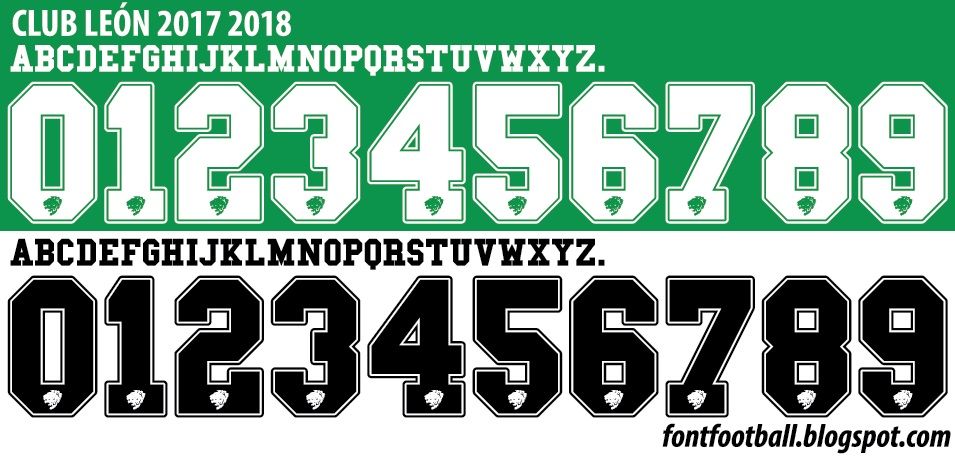Font Vector Club León 2017 2018 kit_0